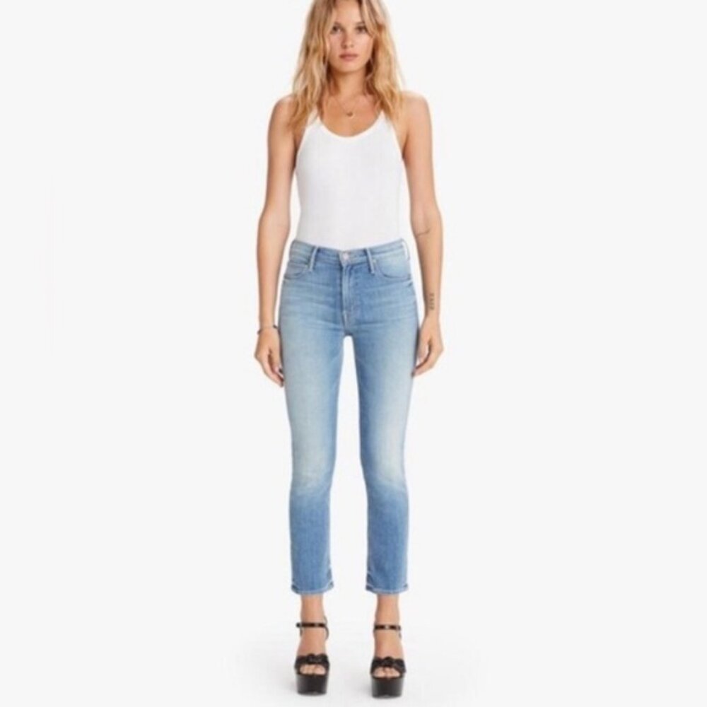 Mother Mid Rise Dazzler Ankle 29 Limited Edition - Light Blue